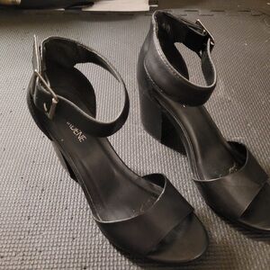 Black Ankle Strap Heels